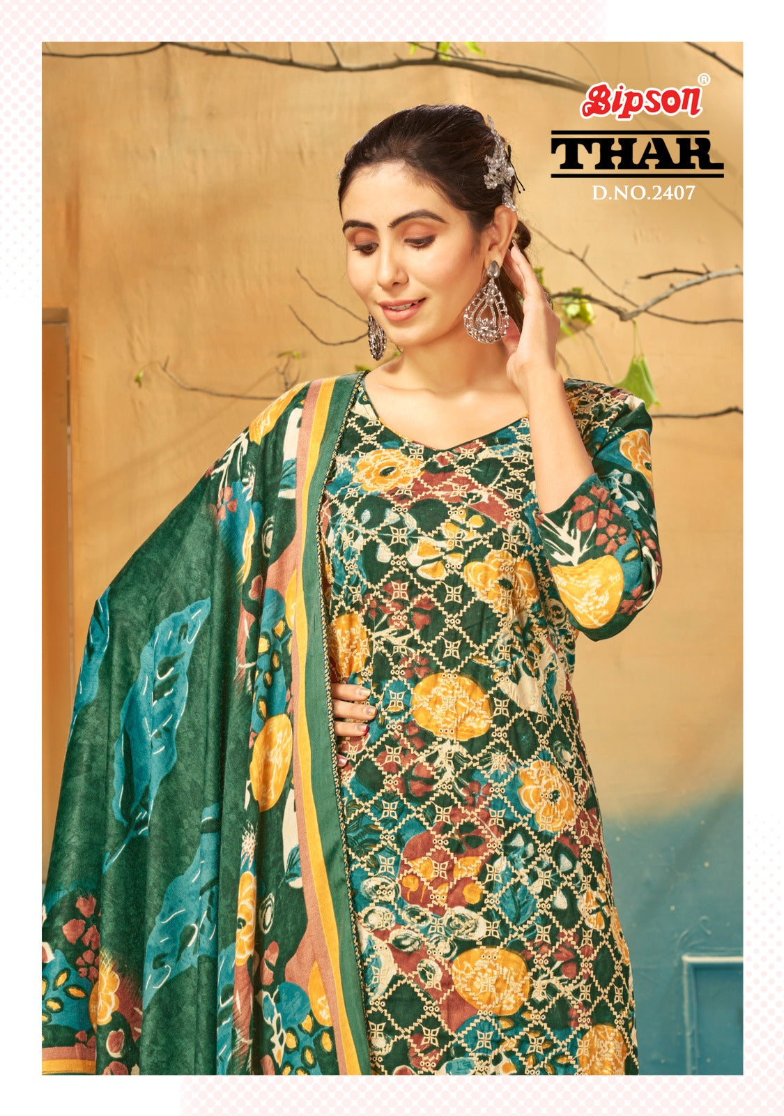 Thar - 2407 Bipson Prints Pashmina Suits