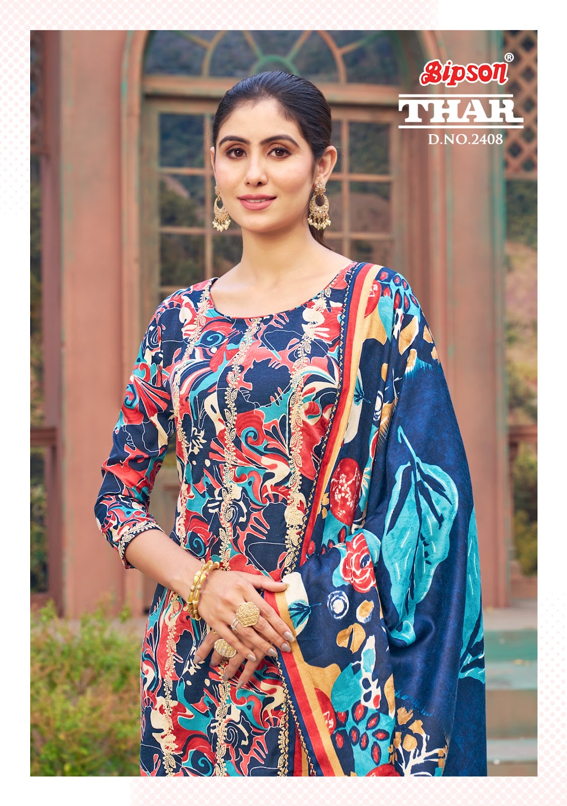 Thar - 2408 Bipson Prints Pashmina Suits