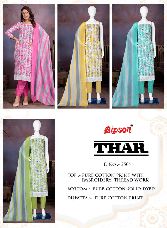 Thar 2504 Bipson Prints Cotton Pant Style Suits