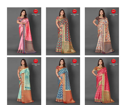 The Embelised Vol 04 Apple Cotton Silk Sarees