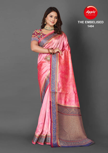 The Embelised Vol 04 Apple Cotton Silk Sarees