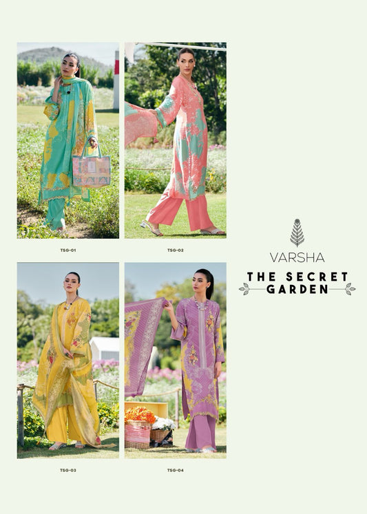 The Secret Garden Varsha Fashions Muslin Pakistani Patch Work Suits