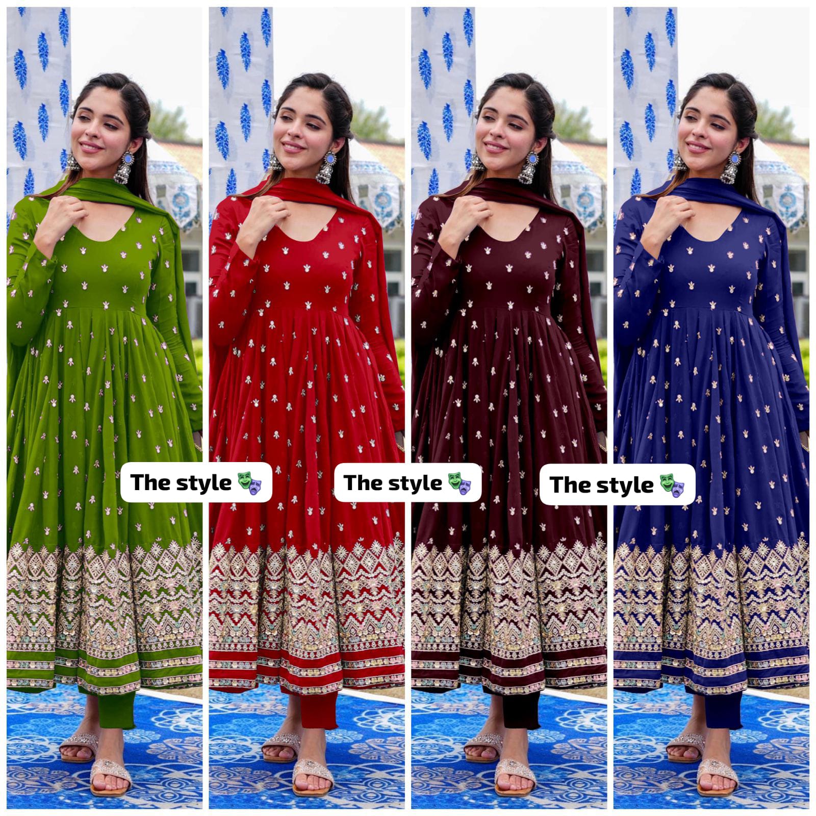 The Style Qubo Fox Georgette Readymade Pant Style Suits