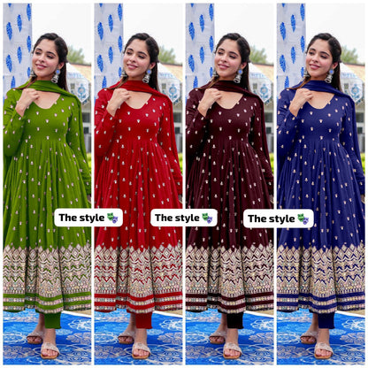 The Style Qubo Fox Georgette Readymade Pant Style Suits