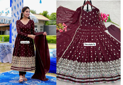 The Style Qubo Fox Georgette Readymade Pant Style Suits