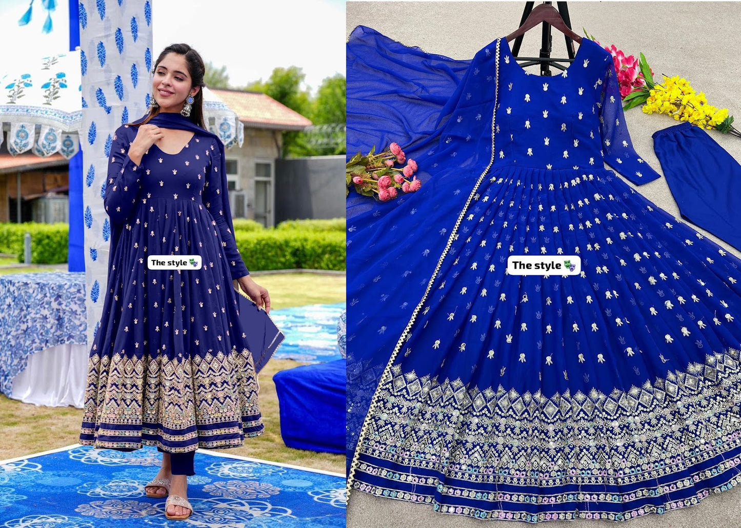 The Style Qubo Fox Georgette Readymade Pant Style Suits