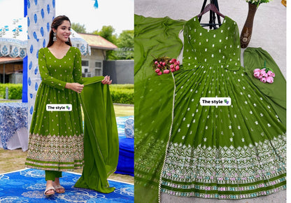 The Style Qubo Fox Georgette Readymade Pant Style Suits