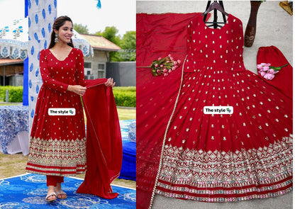 The Style Qubo Fox Georgette Readymade Pant Style Suits