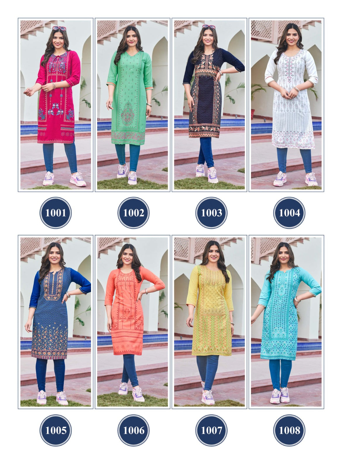 Tiara Vol 1 Hinaya Rayon Straight Cut Kurtis