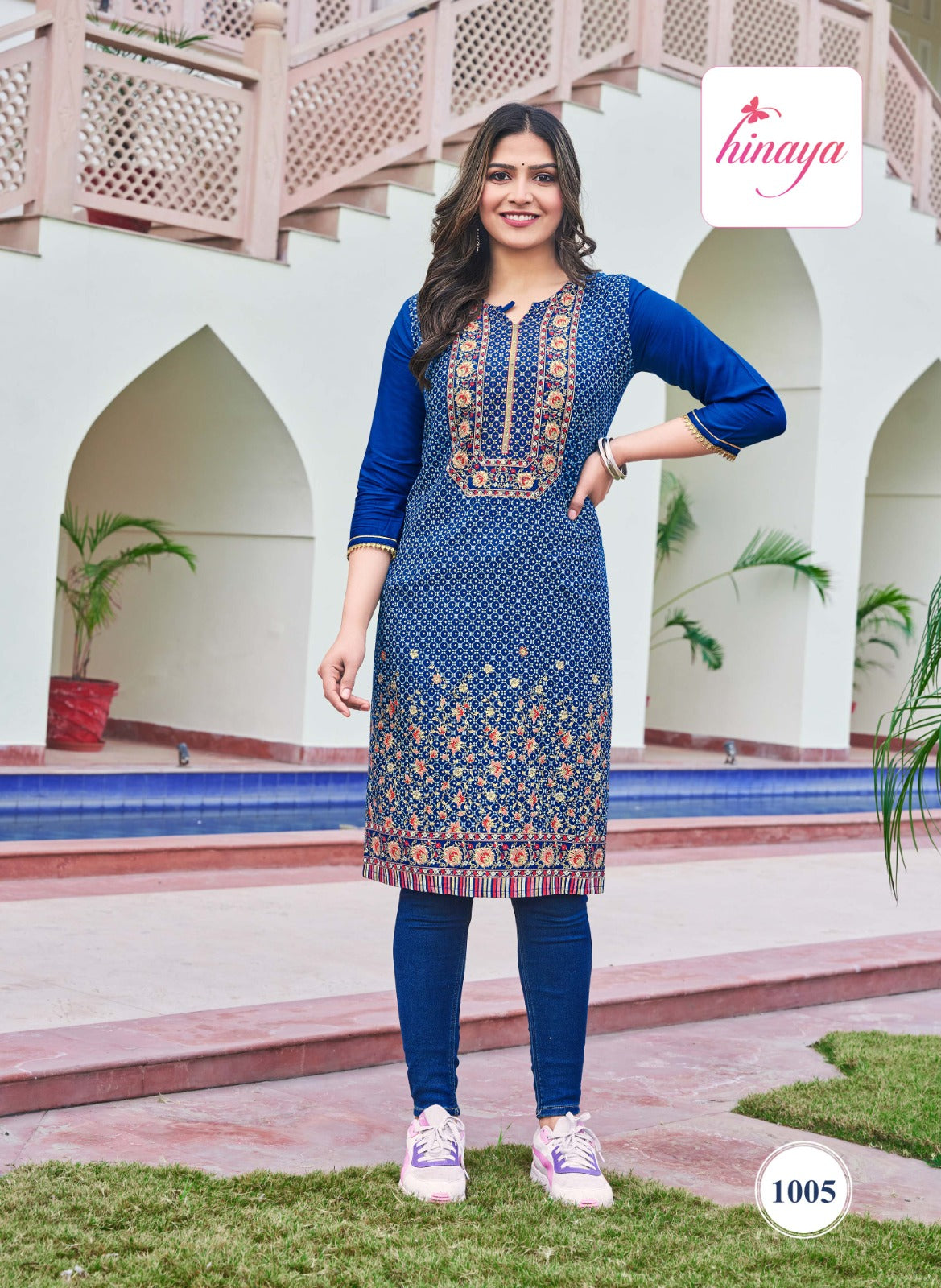 Tiara Vol 1 Hinaya Rayon Straight Cut Kurtis