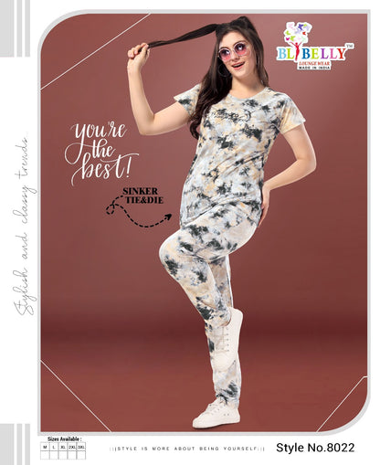 Tie-Die-2301 Belly Sinker Pyjama Night Suits