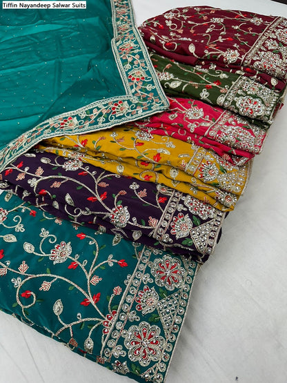 Tiffin Nayandeep Crape Salwar Suits