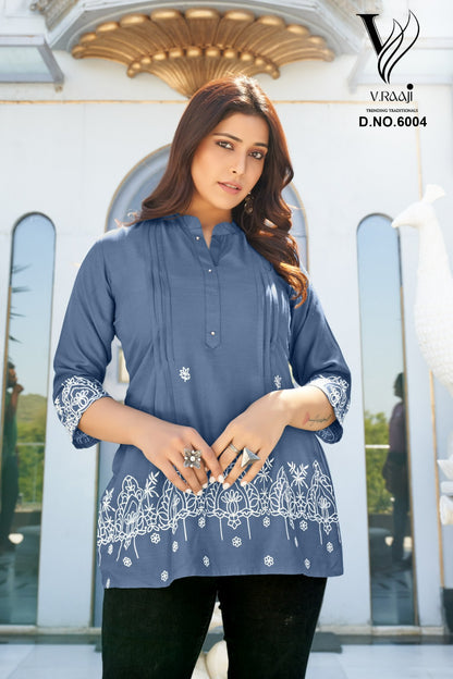 Topsy V.Raaji Viscose Rayon Stylish Tops