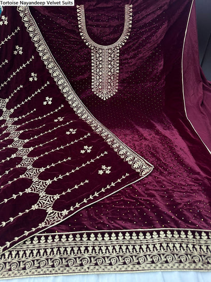 Tortoise Nayandeep Velvet Suits