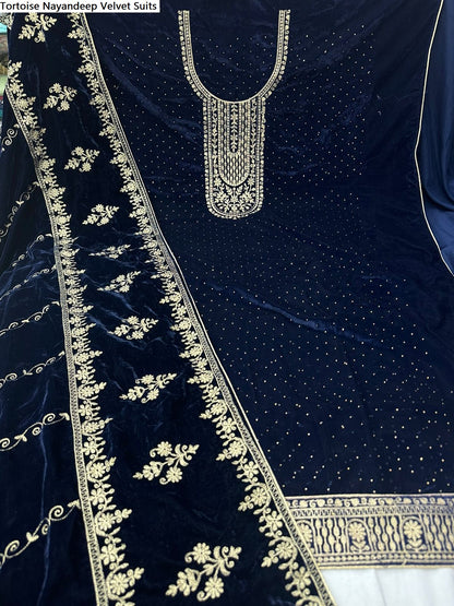 Tortoise Nayandeep Velvet Suits