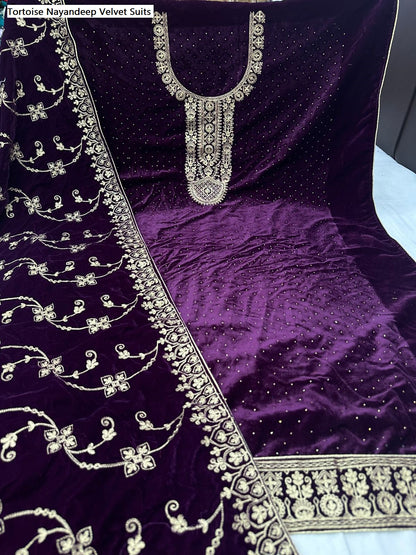 Tortoise Nayandeep Velvet Suits