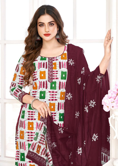 Trendy Batik Mayur Creation Cotton Dress Material