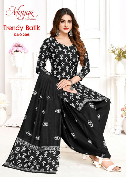 Trendy Batik Mayur Creation Cotton Dress Material