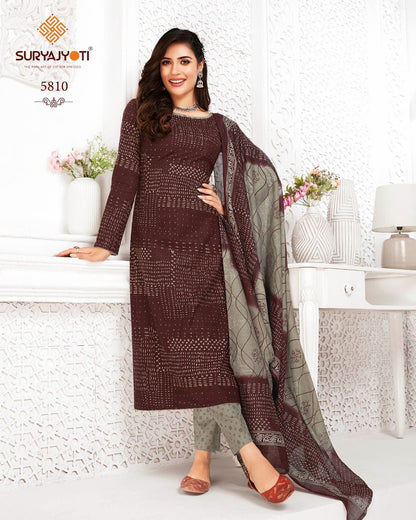 Trendy Cotton Vol 58 Suryajyoti Cotton Dress Material