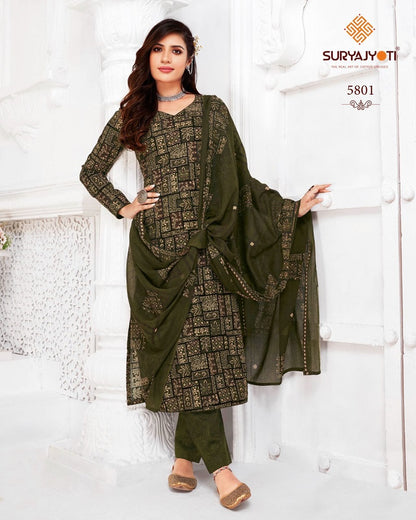 Trendy Cotton Vol 58 Suryajyoti Cotton Dress Material