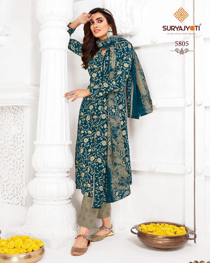 Trendy Cotton Vol 58 Suryajyoti Cotton Dress Material