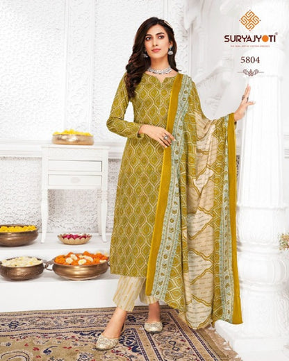 Trendy Cotton Vol 58 Suryajyoti Cotton Dress Material
