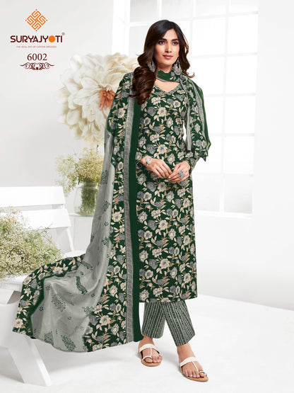 Trendy Cotton Vol 60 Suryajyoti Readymade Pant Style Suits