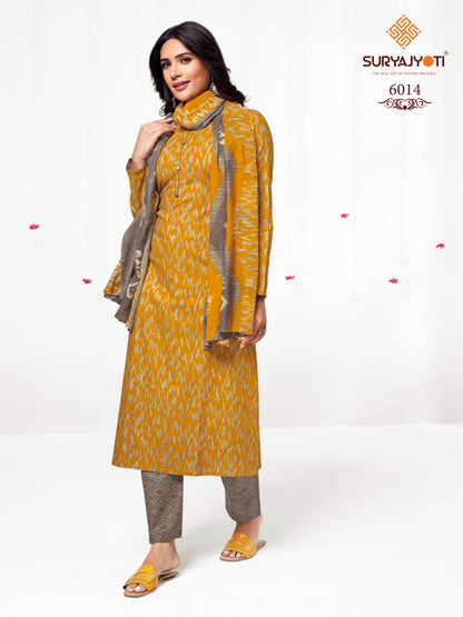 Trendy Cotton Vol 60 Suryajyoti Readymade Pant Style Suits