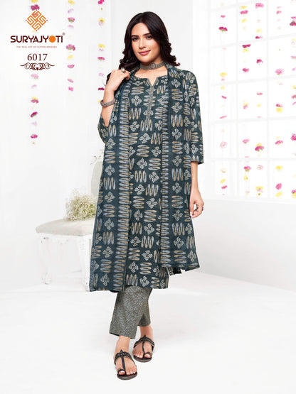 Trendy Cotton Vol 60 Suryajyoti Readymade Pant Style Suits