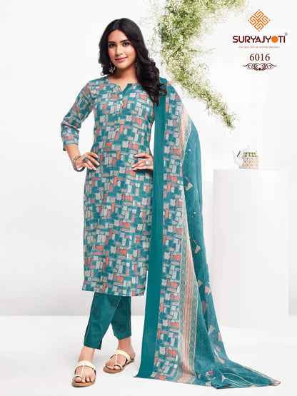 Trendy Cotton Vol 60 Suryajyoti Readymade Pant Style Suits
