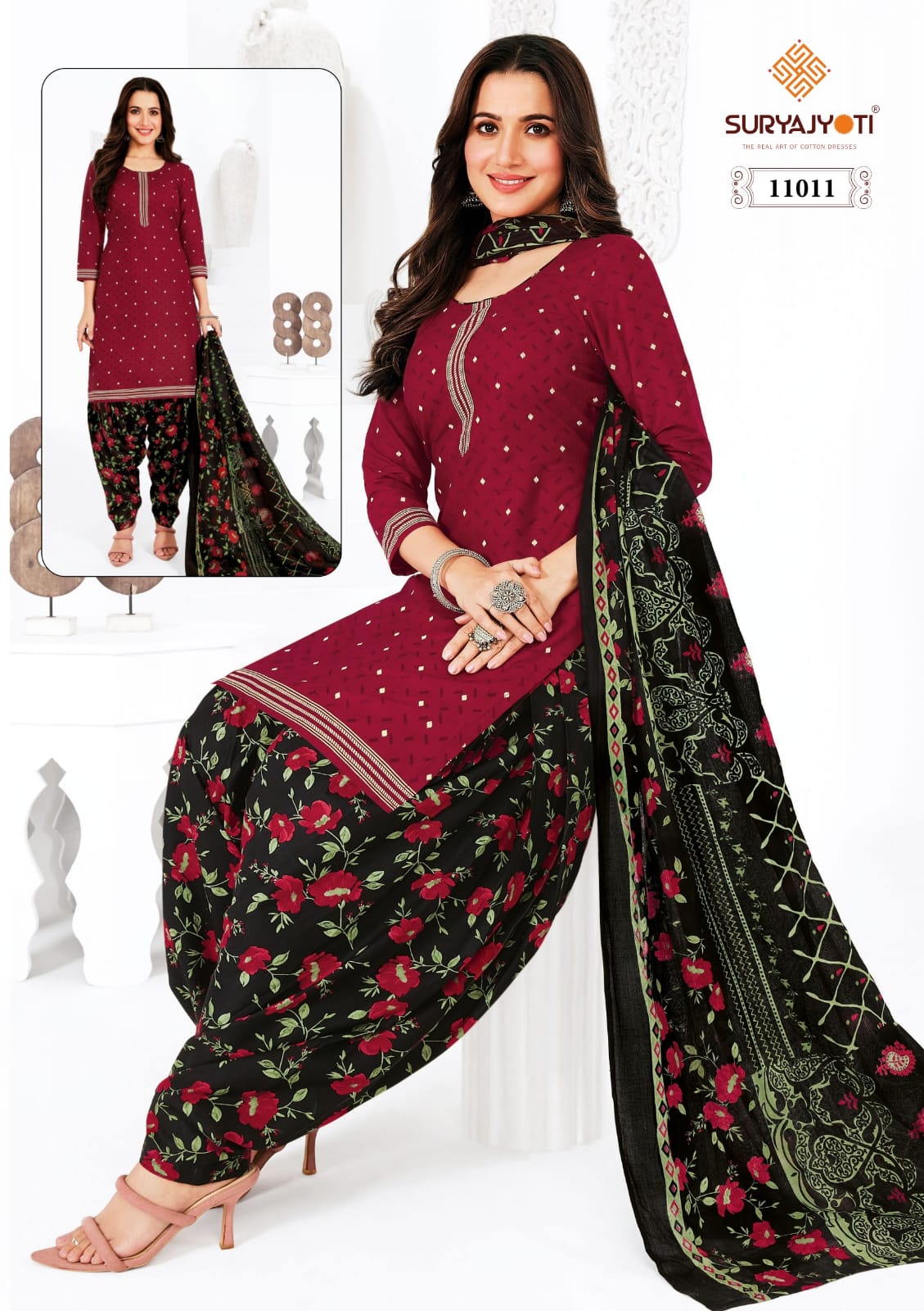 Trendy Patiyala Vol 11 Suryajyoti Cotton Dress Material