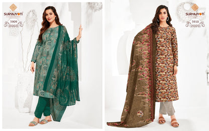 Trendy Vol 59 Suryajyoti Cotton Readymade Pant Style Suits