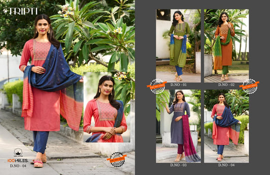 Tripti 100 Miles Readymade Pant Style Suits