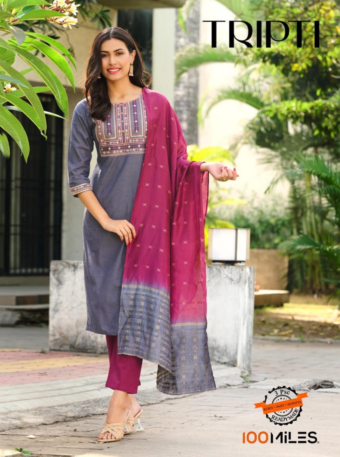 Tripti 100 Miles Readymade Pant Style Suits