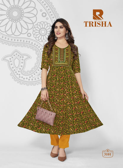 Trisha Raashi Rayon Anarkali Kurtis