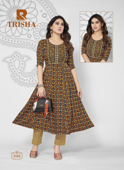 Trisha Raashi Rayon Anarkali Kurtis