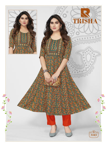 Trisha Raashi Rayon Anarkali Kurtis