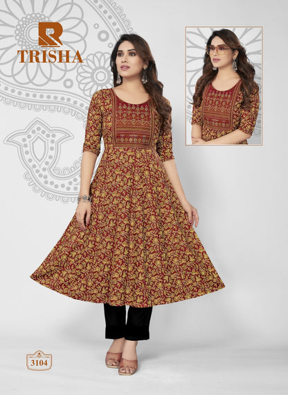 Trisha Raashi Rayon Anarkali Kurtis