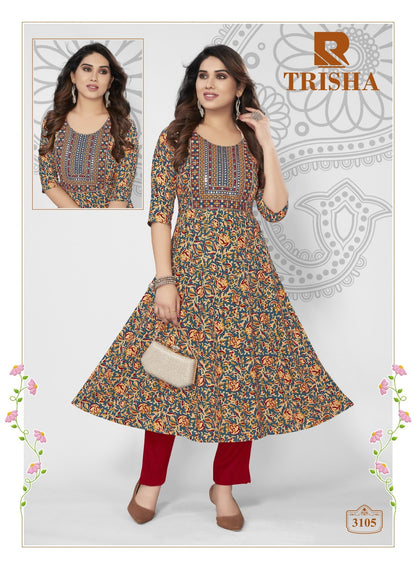 Trisha Raashi Rayon Anarkali Kurtis