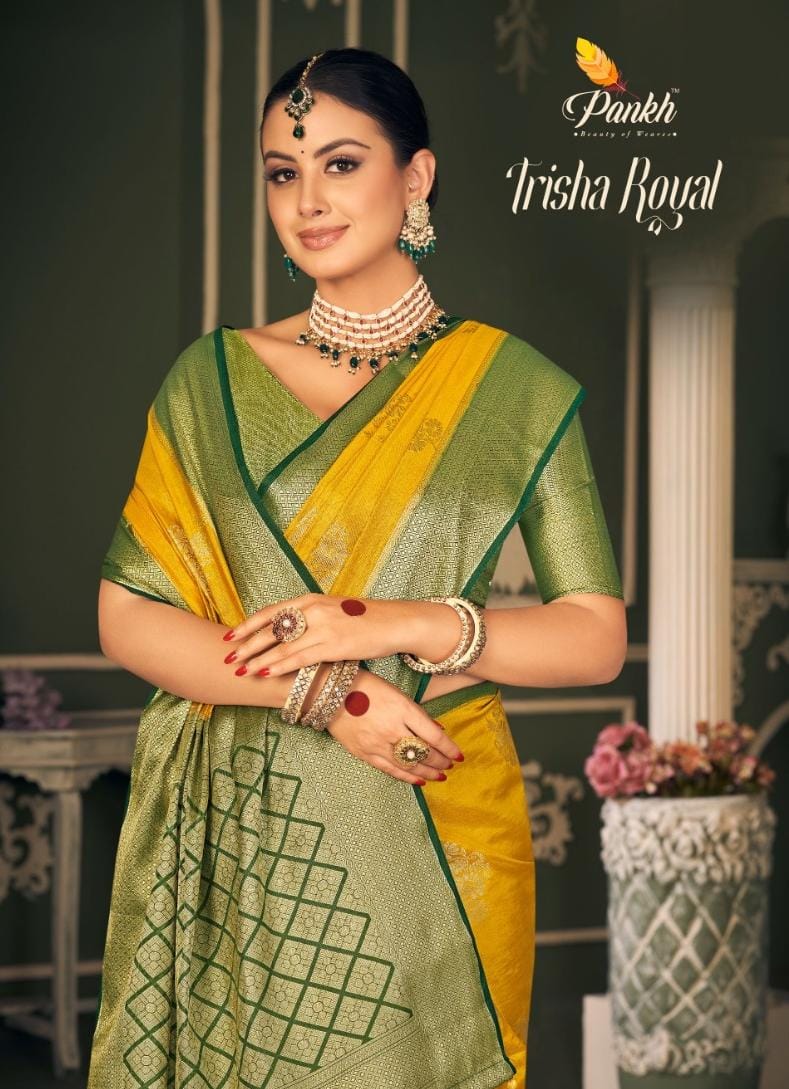 Trisha Royal Pankh Tissue Silk Sarees
