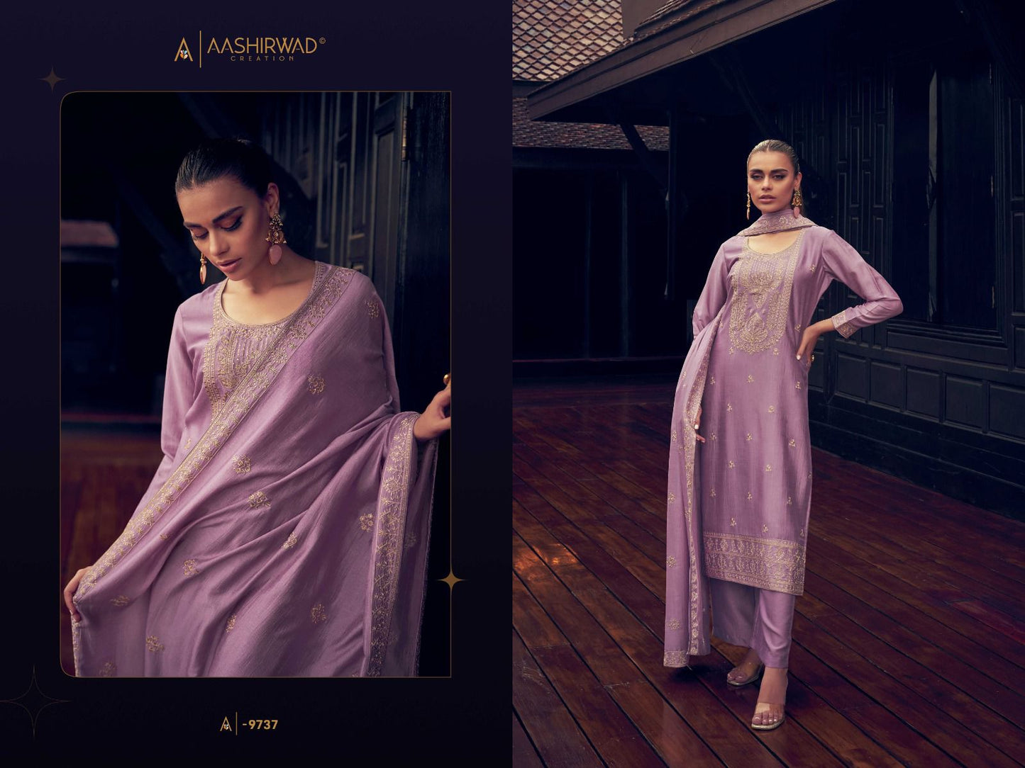 Tulip Aashirwad Creation Silk Pant Style Suits