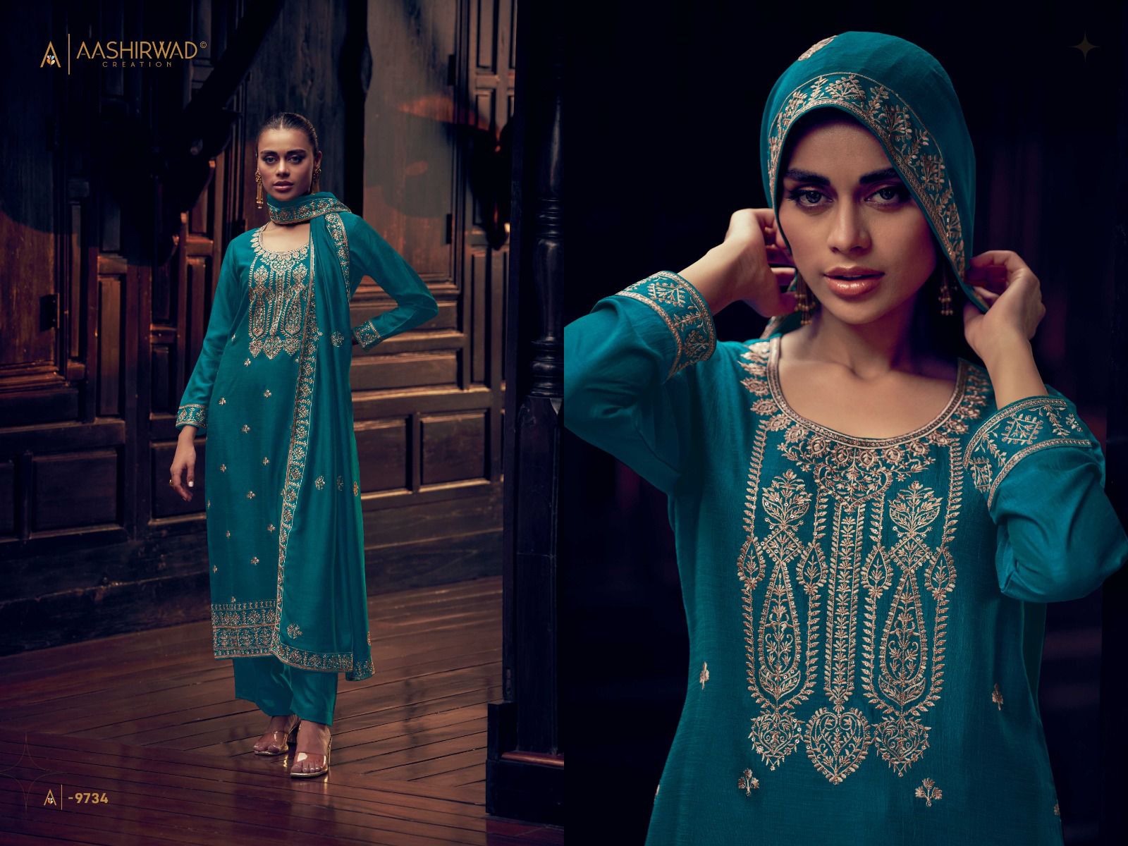 Tulip Aashirwad Creation Silk Pant Style Suits