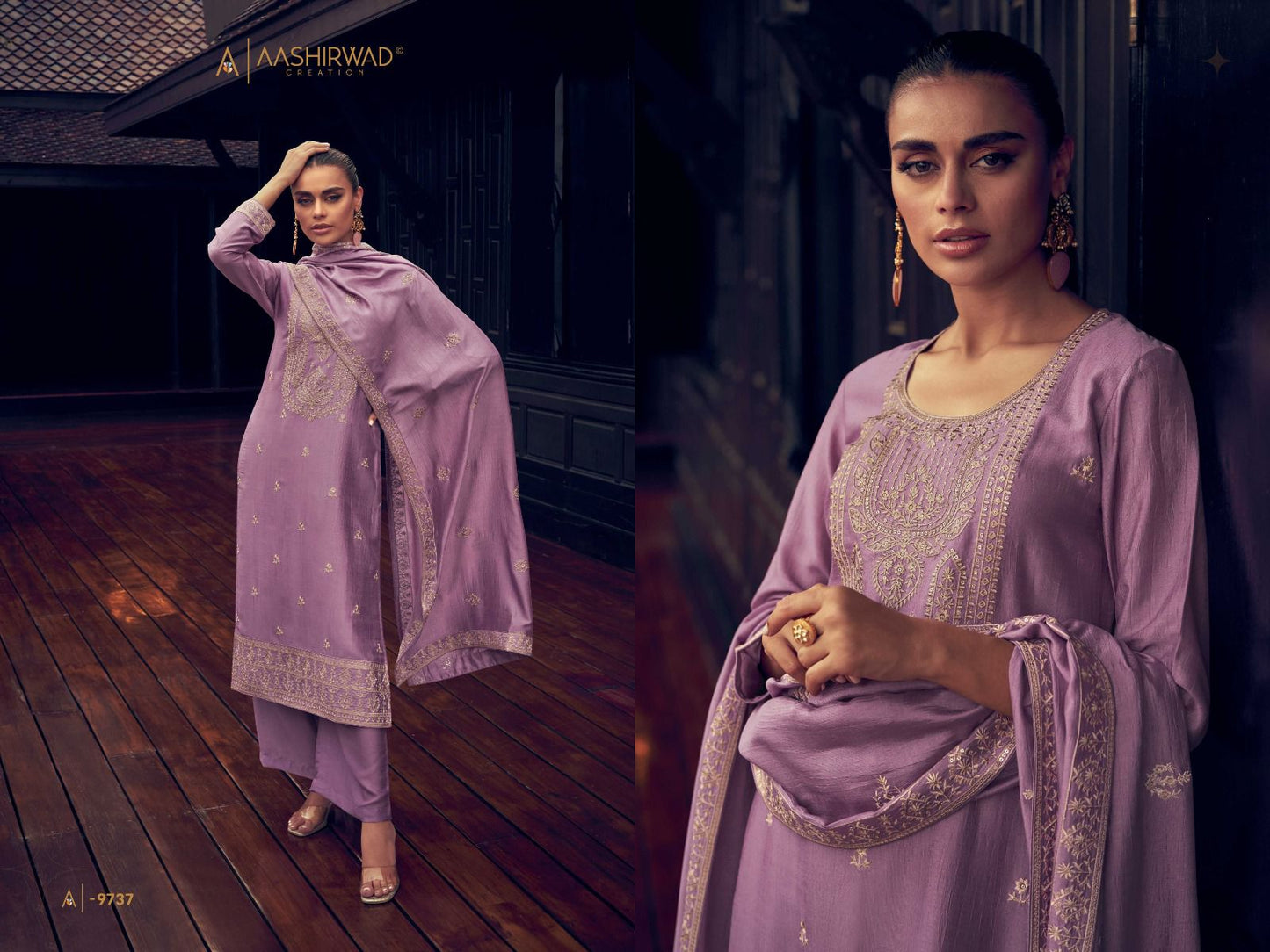 Tulip Aashirwad Creation Silk Pant Style Suits