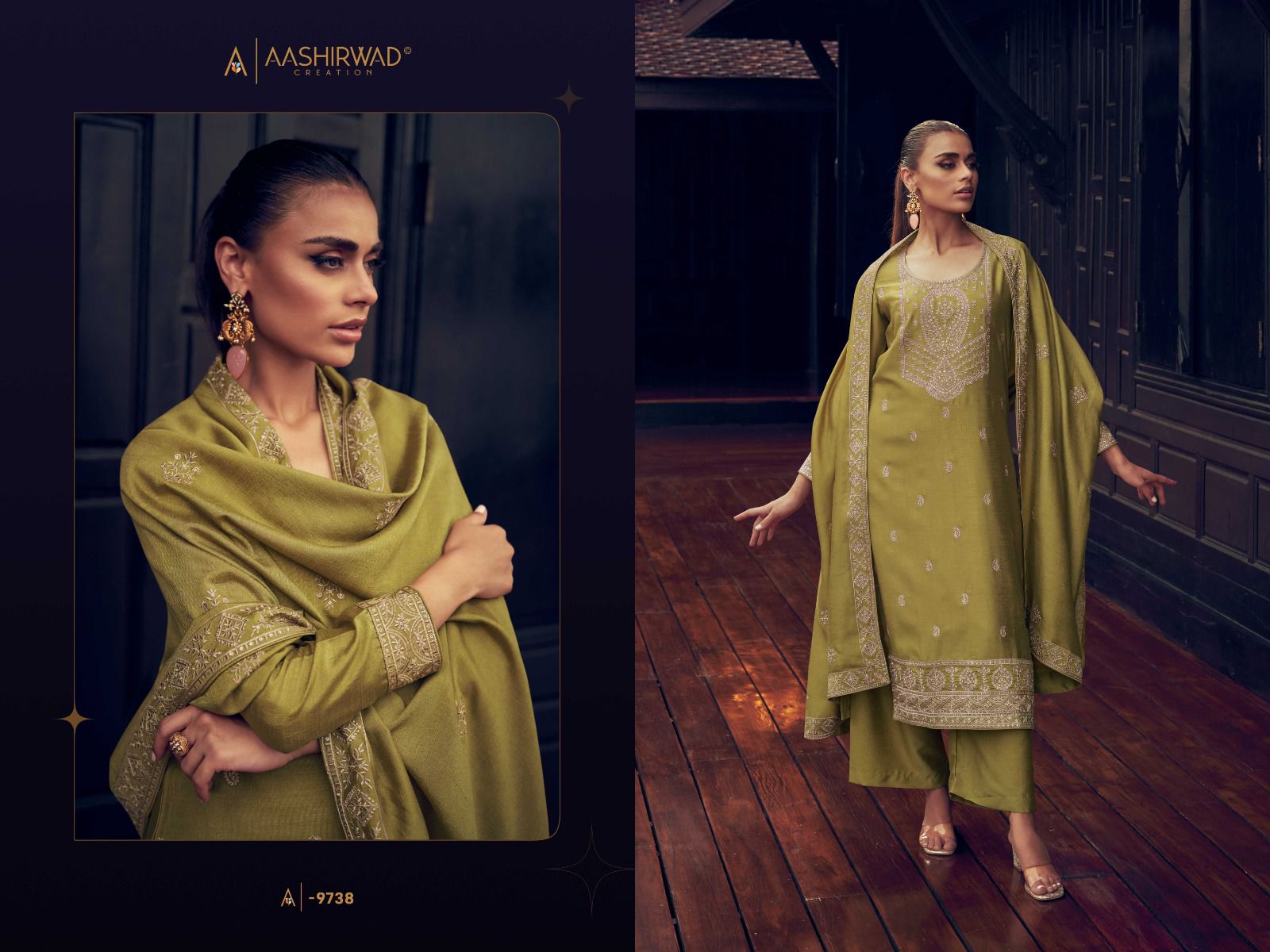 Tulip Aashirwad Creation Silk Pant Style Suits