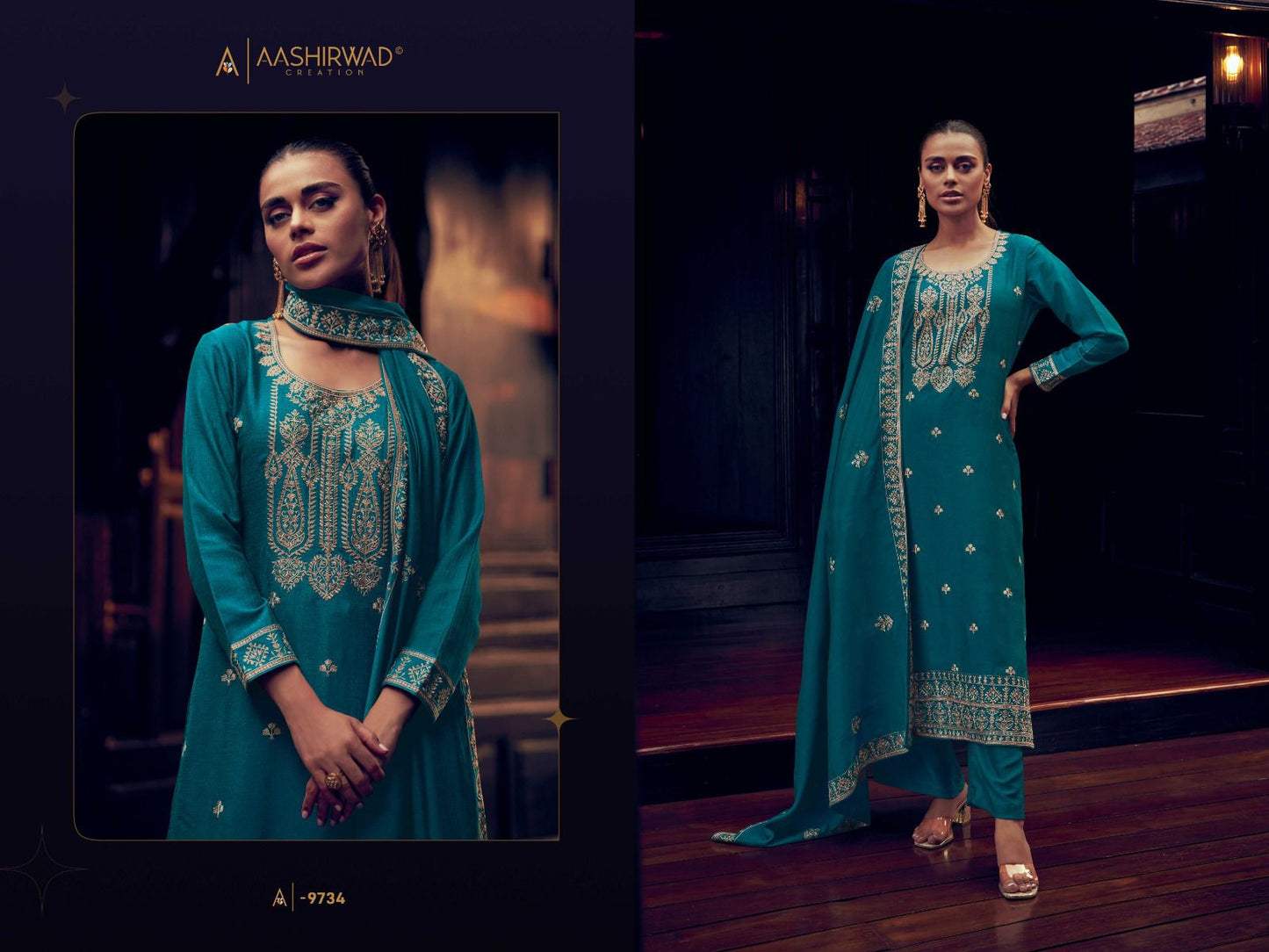 Tulip Aashirwad Creation Silk Pant Style Suits