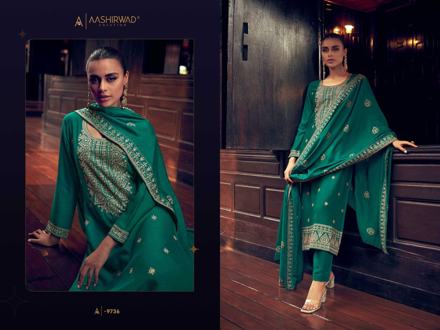 Tulip Aashirwad Creation Silk Pant Style Suits