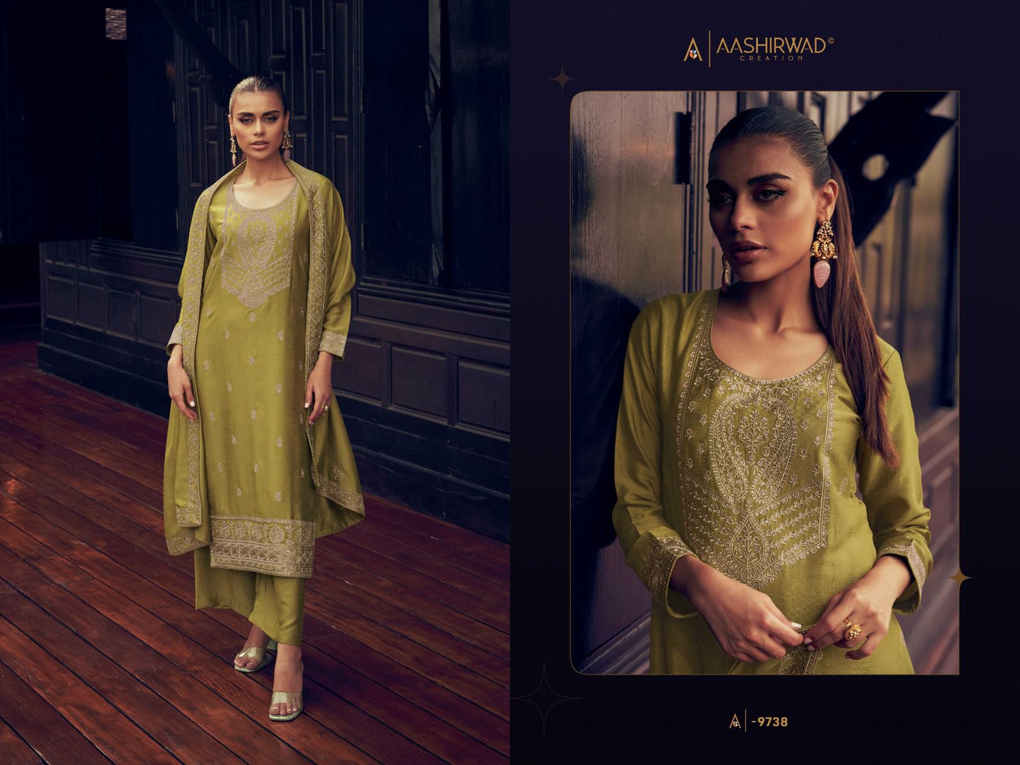 Tulip Aashirwad Creation Silk Pant Style Suits