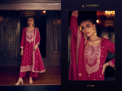 Tulip Aashirwad Creation Silk Pant Style Suits