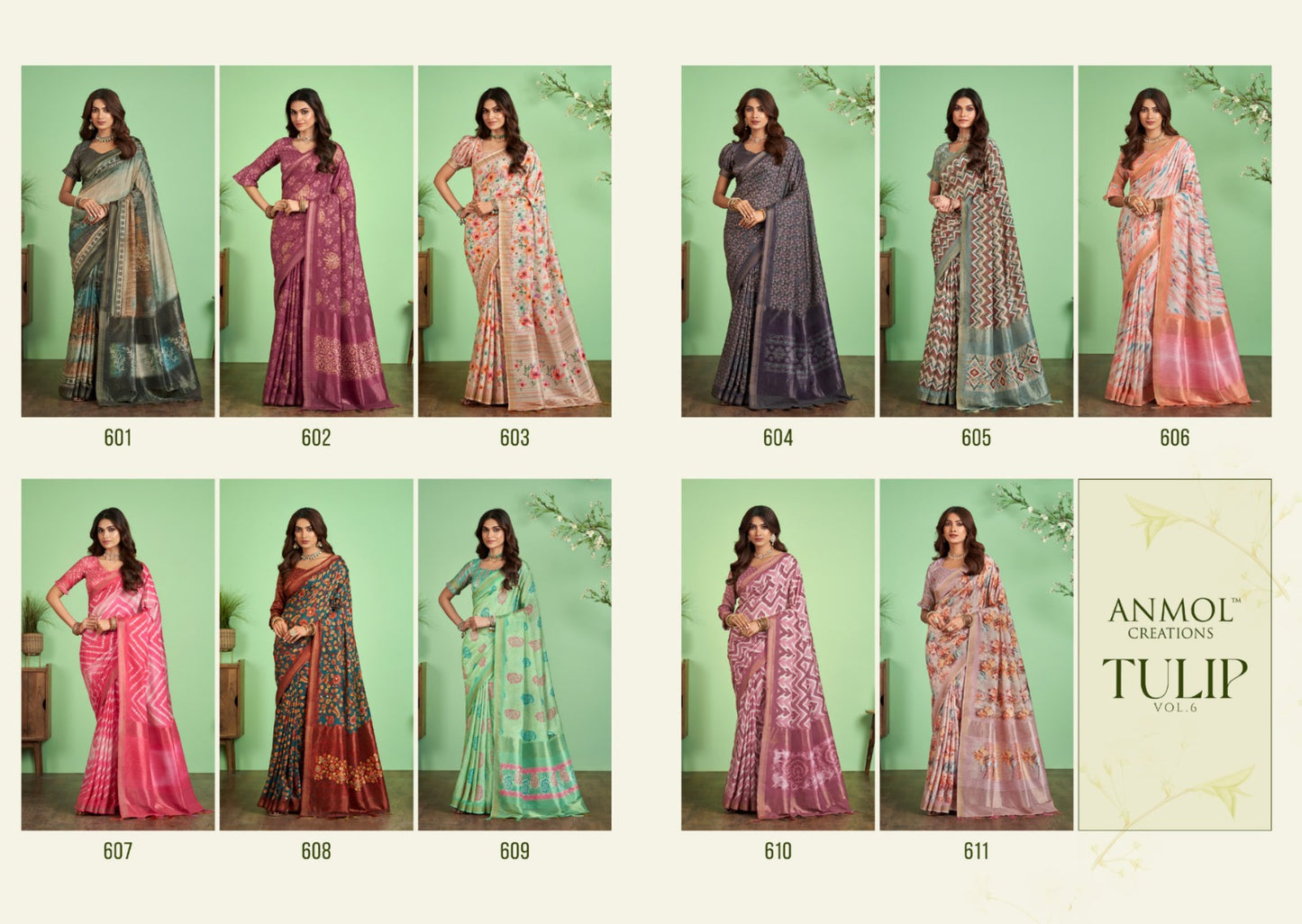 Tulip Vol 6 Anmol Creations Sarees