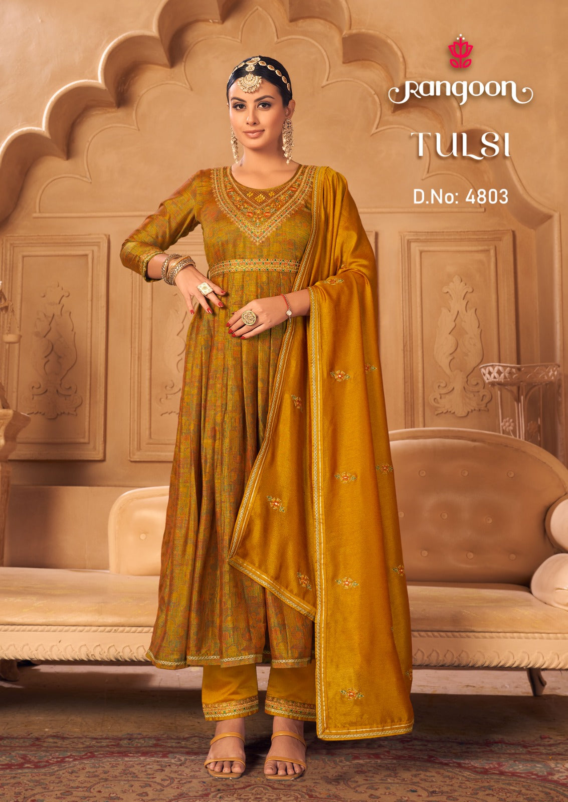Tulsi 4801 To 4804 Rangoon Silk Readymade Anarkali Suits